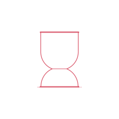 Objects Plant Pots Hourglass Planter X Small Line Art Illustration Svg, Free Vectors File